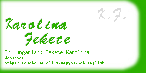 karolina fekete business card